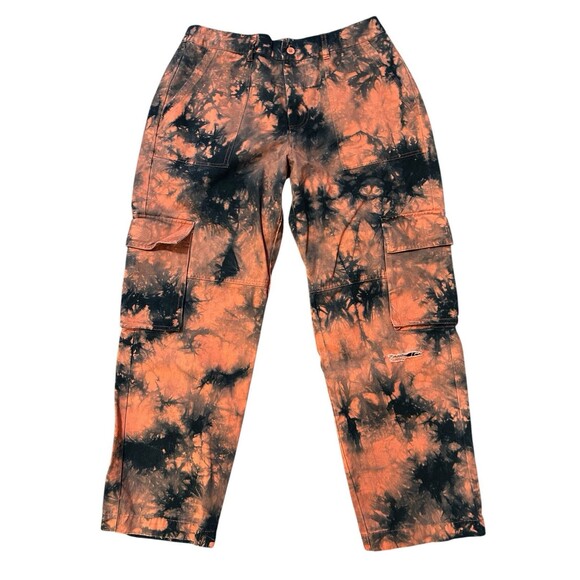 Empyre Tie Dyed Cargo Street Pants Woman's Sz M Elastic Waist - Picture 1 of 4